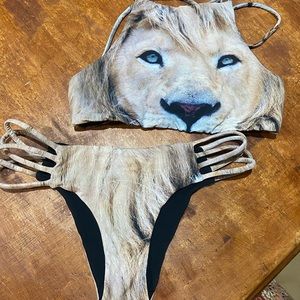 San Lorenzo Bikini Lion Print